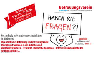 12.05.2026 – Grundlagenschulung über die ehrenamtliche Tätigkeit im Bereich der rechtlichen Betreuung