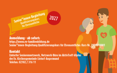 Qualifizierungskurs – Senior*innen begleiten – mit Herz und Kompetenz!
